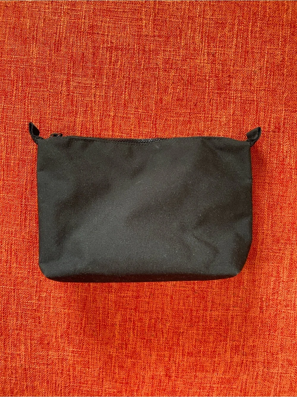 Black Travel Pouch Make Up bag Zipper Closure Molded Pouch Clutch Target